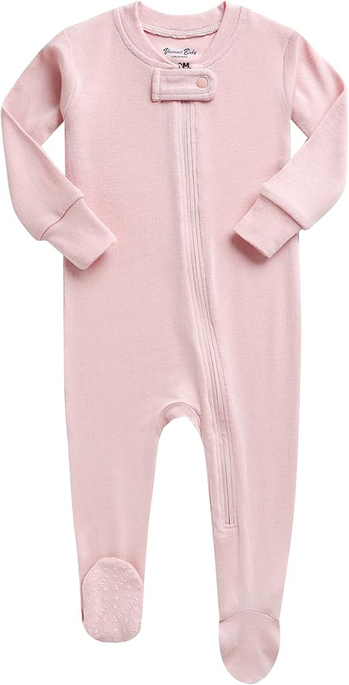 VAENAIT BABY Preemie Infant Boys Girls Footie Pajama Footed Onepiece Solid Sleep and Play Pajamas Av | Amazon (US)