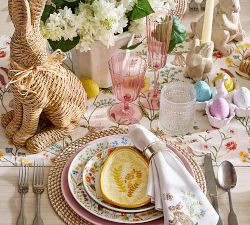 Bunny Embroidered Cotton Napkins - Set of 4 | Pottery Barn (US)