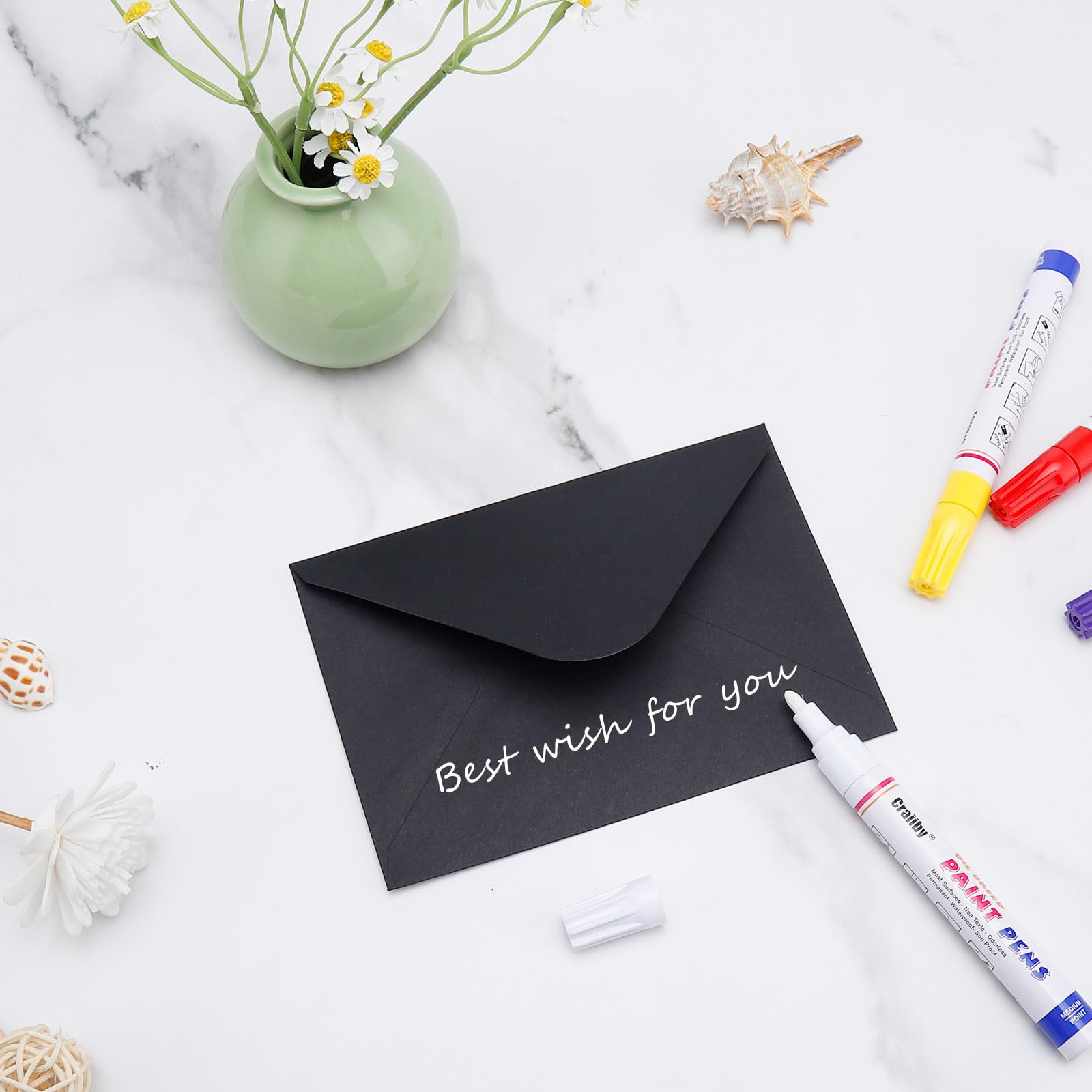 White Paint Markers, 2 Pack Oil-Based Waterproof Quick Dry Permanent Paint Pen Set for Rocks Pain... | Amazon (US)