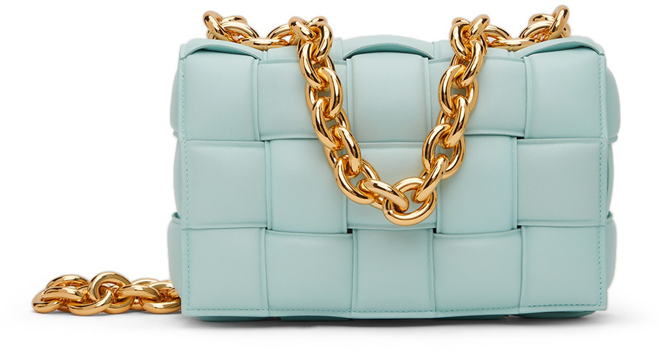 Bottega Veneta Blue Padded Chain Cassette Bag | SSENSE