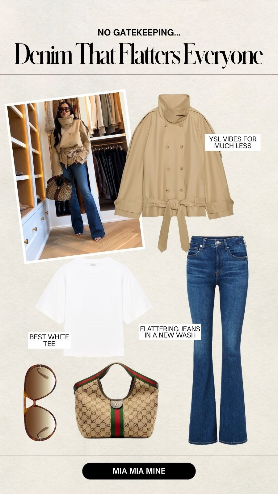 The most flattering jeans now come in a new blue wash and they are so good. The Veronica Beard Beverly jeans have that perfect high rise and subtle flare that elongates your legs and gives such a polished silhouette.

Veronica Beard Beverly jeans wearing size 24 run TTS
Aritzia white tee - wearing an XS
Gucci necklace
Gucci Giglio bag
Zara trench coat wearing XS

miamiamine Veronica Beard Beverly jeans new blue wash flattering denim Aritzia white tee Gucci accessories Zara trench coat elevated everyday style chic spring outfit polished casual look



#LTKOver40 #LTKPetite #LTKootd