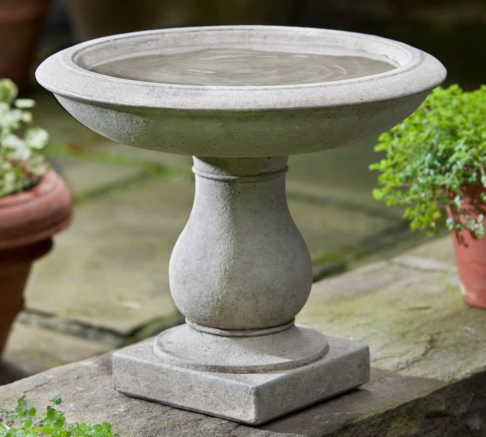 Florence Concrete Bird Bath | Pottery Barn (US)