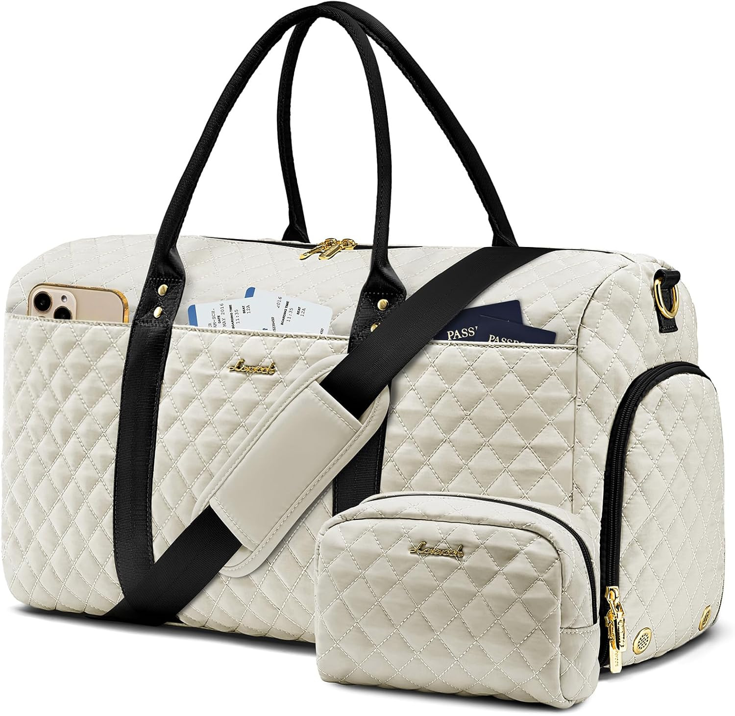 LOVEVOOK Travel Duffle Bag,Carry on Overnight Bag with Shoe Compartment,Weekender Bags for Women with Toiletry Bag,Gym Duffel Bag with Wet Pocket,Hospital Bags for Labor and Delivery | Amazon (US)