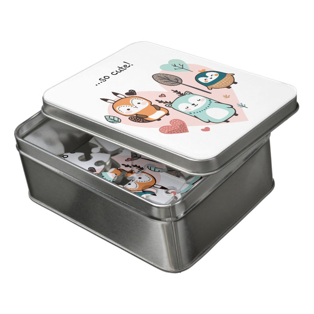 Puzzle features a cute illustration. | Zazzle