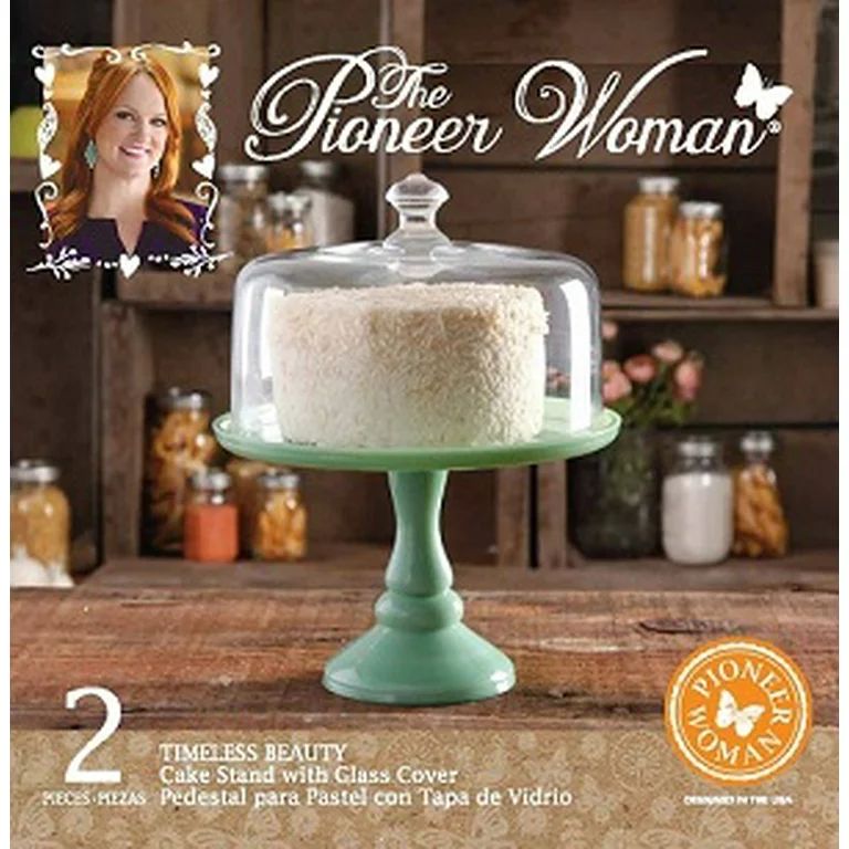 The Pioneer Woman 10 in Round Jade Cake Stand, Green | Walmart (US)