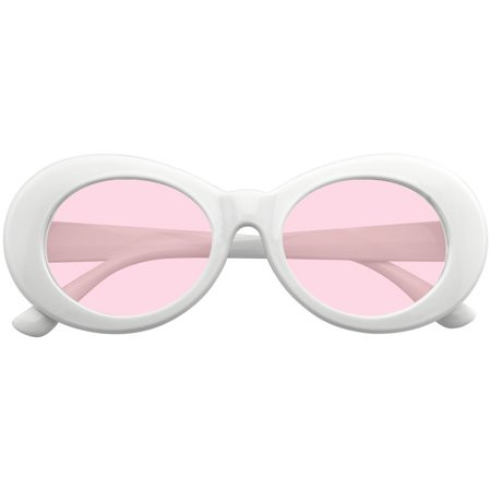 Emblem Eyewear - Oversize Round Goggle Retro Tapered Arms Clout Oval Color Tone White Sunglasses | Walmart (US)