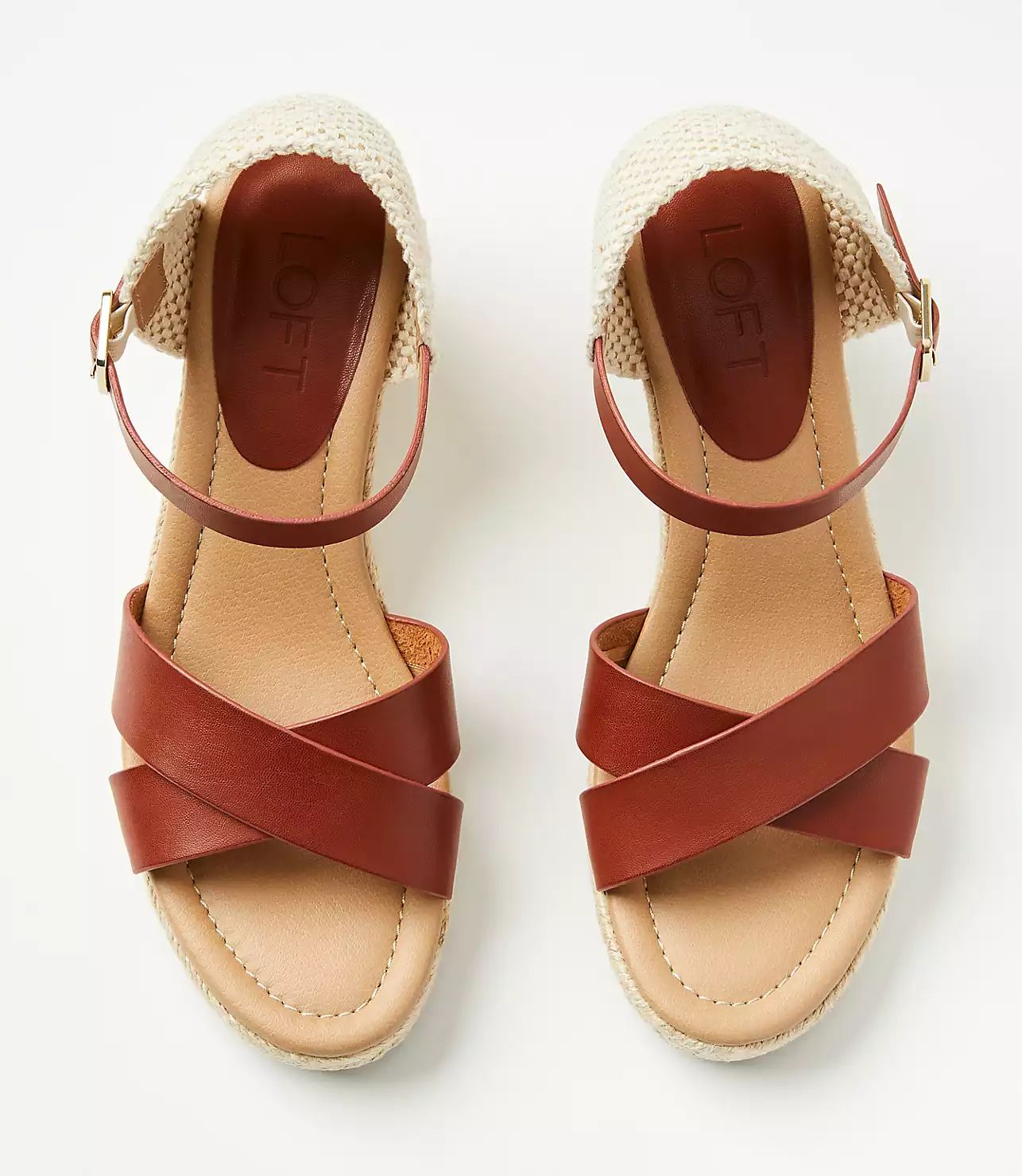 Criss Cross Espadrille Wedge Sandals | LOFT