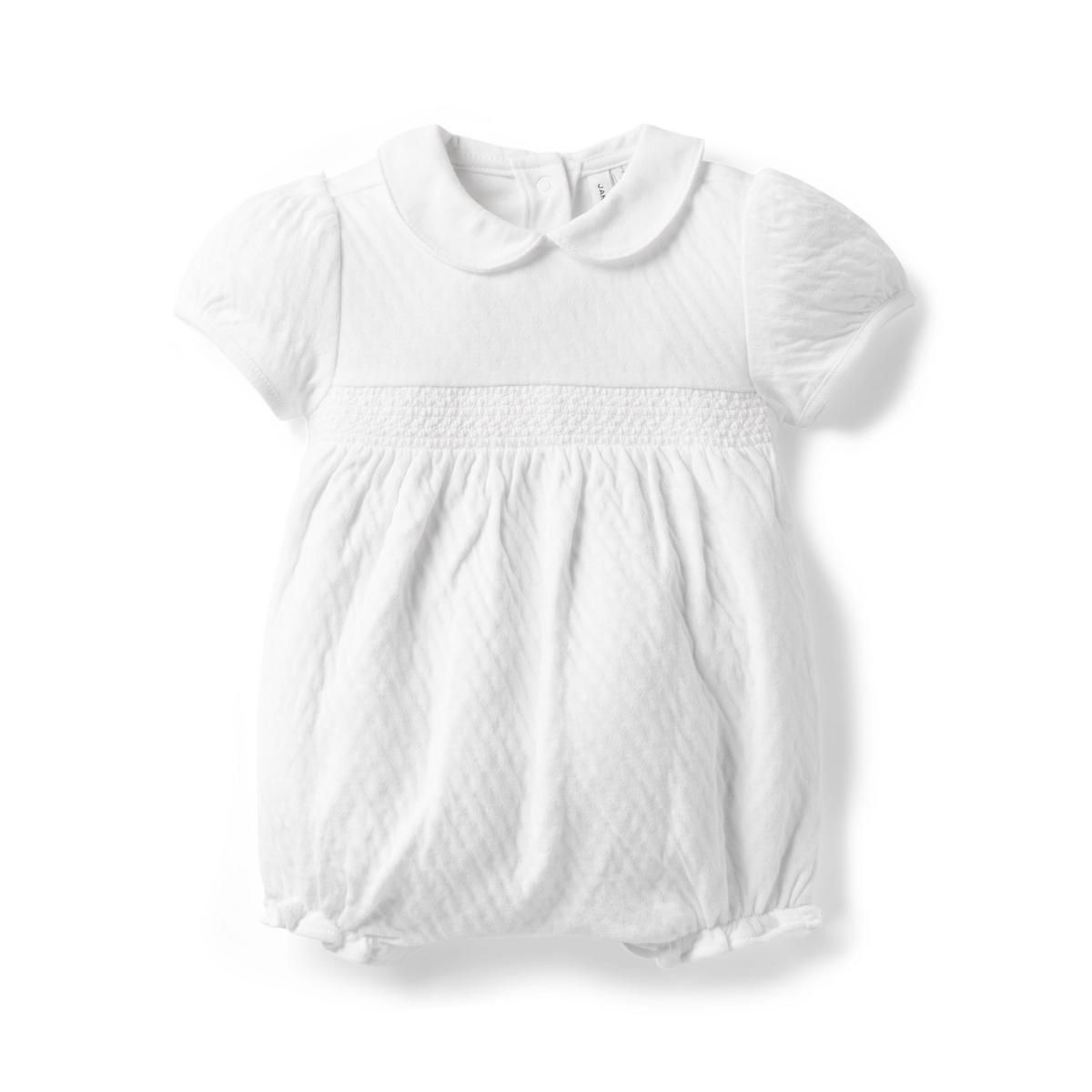 The Charlotte Pointelle Smocked Baby Romper | Janie and Jack