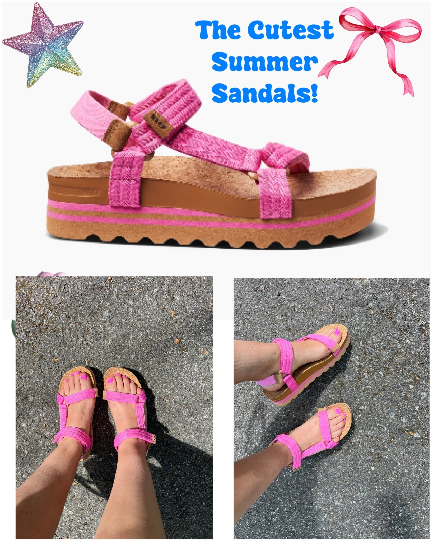 Stop! I found the cutest and most comfortable sandals! You need these! These Reef sandals are so comfy and the hot pink is the perfect color for this summer 

#LTKmomlife #LTKootd