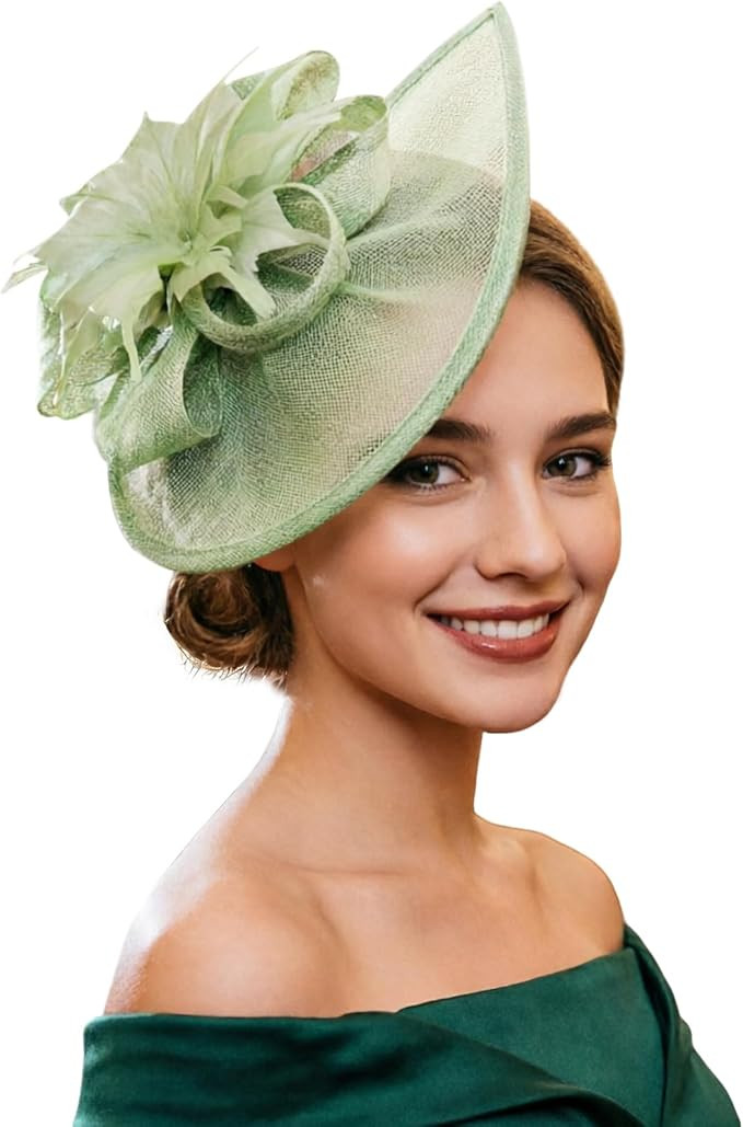DRESHOW Women Fascinator Hats Tea Party Hat Vintage Pillbox Hat Headband for Cocktail | Amazon (US)