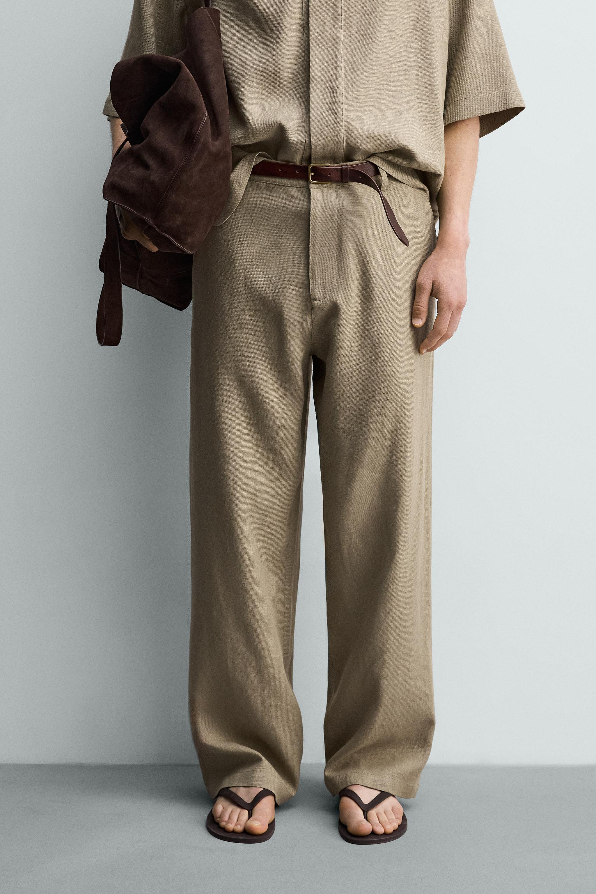 RELAXED FIT VISCOSE - HEMP TROUSERS | Zara UK
