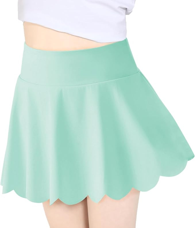 Haloumoning Girls Skorts Flowy Butterfly Athletic Shorts Kids A Line Pleated Tennis Golf Skirts w... | Amazon (US)