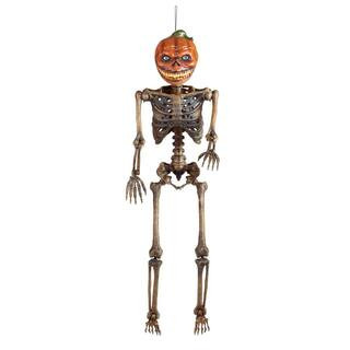 6 ft. Rotten Poseable Pumpkin Skeleton | The Home Depot
