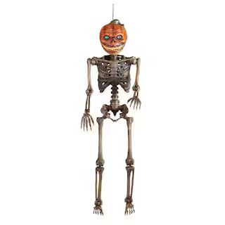 Home Accents Holiday 6 ft. Rotten Poseable Pumpkin Skeleton 24PA02288 - The Home Depot | The Home Depot