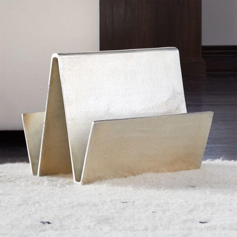 Pitted Magazine Rack + Reviews | CB2 | CB2