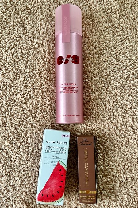 Sephora sale ends today! Here’s another one of my orders - ONE/SIZE setting spray, my favorite Glow Recipe toner, and the new Too Faced cream bronzer stick (which I already LOVE)



#LTKfindsunder50 #LTKxSephora #LTKsalealert