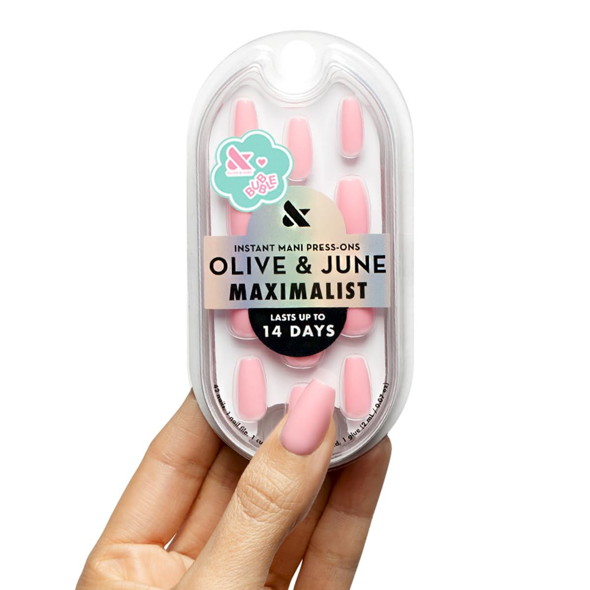 Olive & June Maximalist Instant Mani Press-On Nails (Glue) | 42 Fake Nails, 21 Sizes | Non-Toxic,... | Amazon (US)