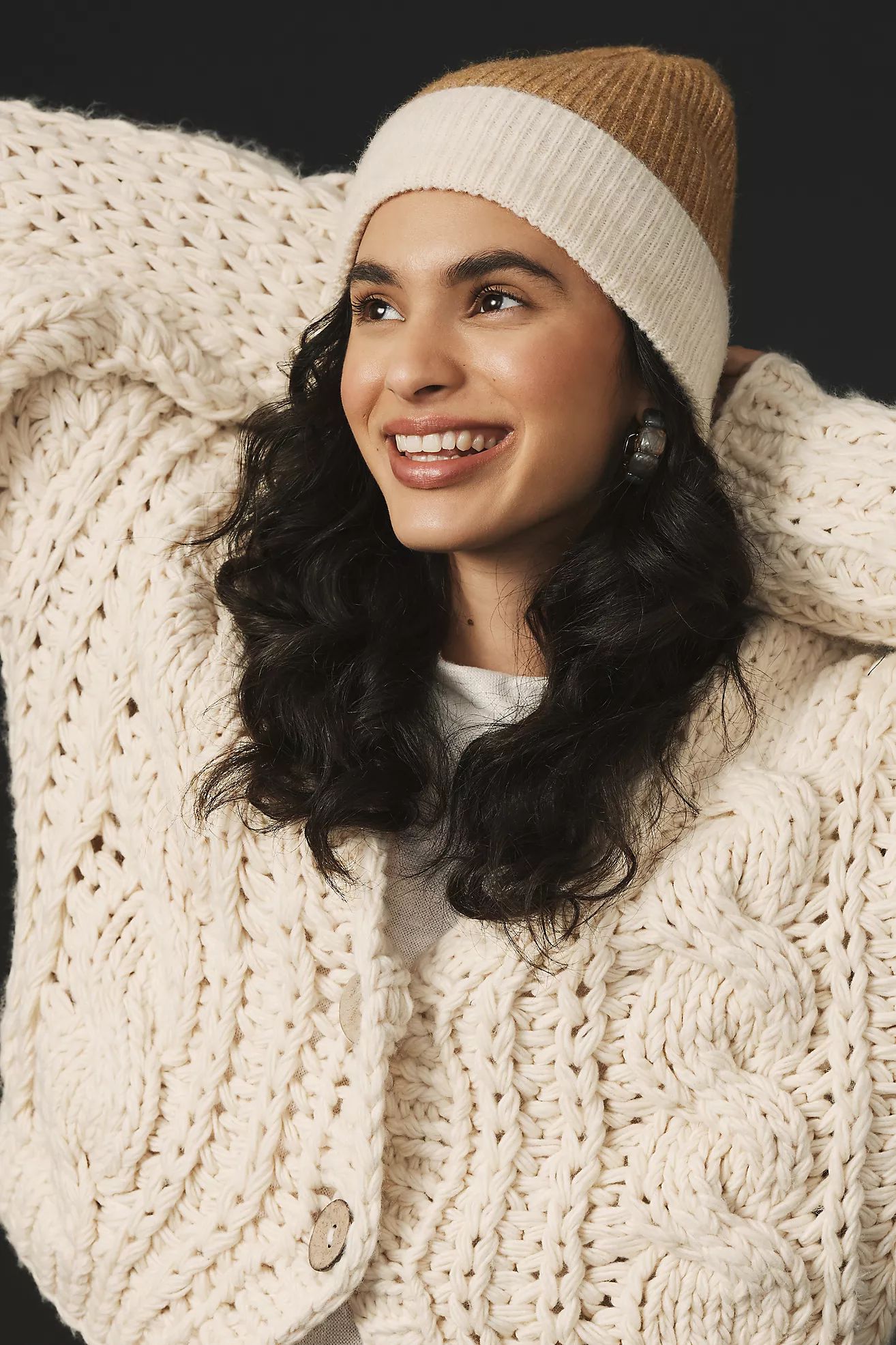 By Anthropologie Colorblock Ribbed Beanie | Anthropologie (US)