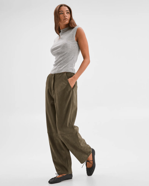 Lily Loves Faux Suede Barrel Leg Pants | Target AU