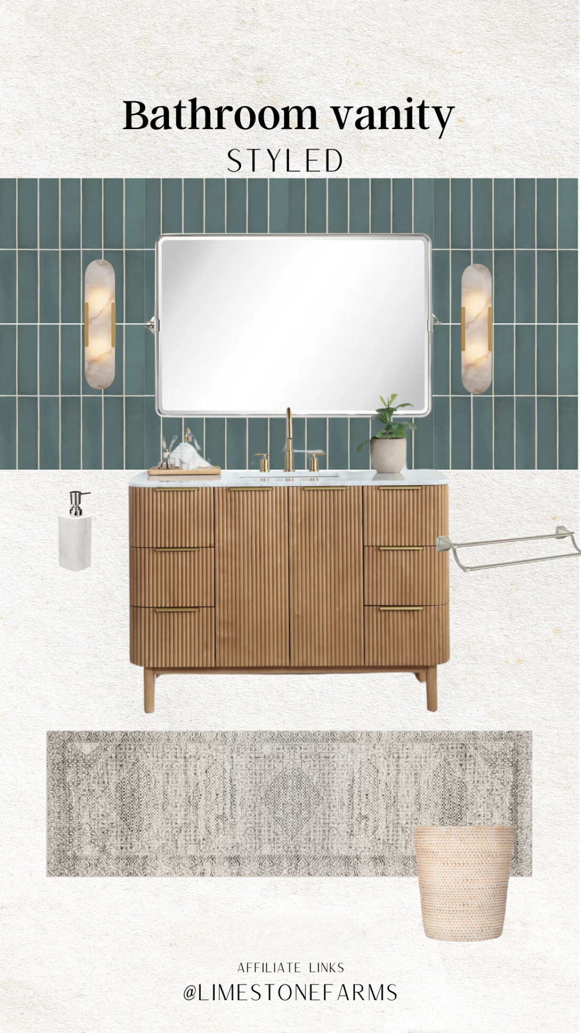 Bathroom styling. 


Tile backsplash | wood bathroom vanity | bathroom decor | neutral bathroom 

#LTKstyletip #LTKhome #LTKsalealert