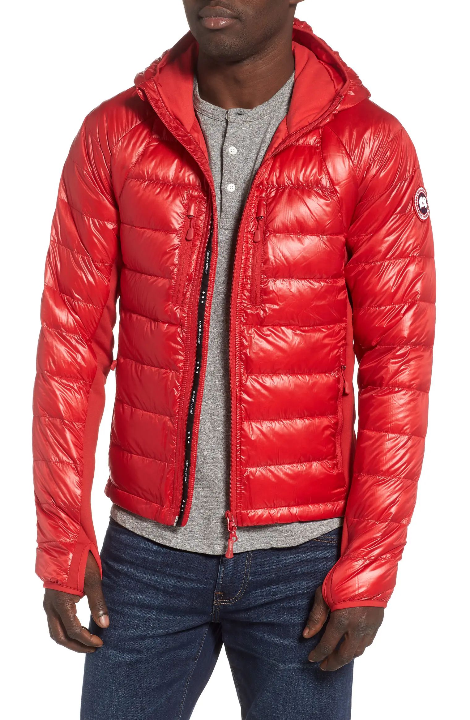 'Hybridge™ Lite Hoody' Slim Fit Packable Jacket | Nordstrom
