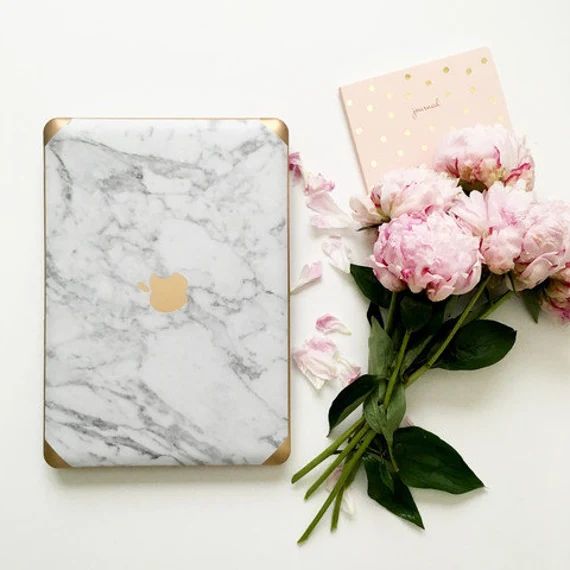 Marble and Gold with Logo pro 13 and 15 non retina | Etsy (US)