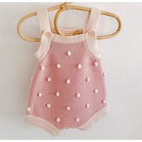 Organic Cotton Knitted Baby Clothes | Pink Knit Romper Fall Girl Outfit Photo Props Shower Gift Gend | Etsy (US)