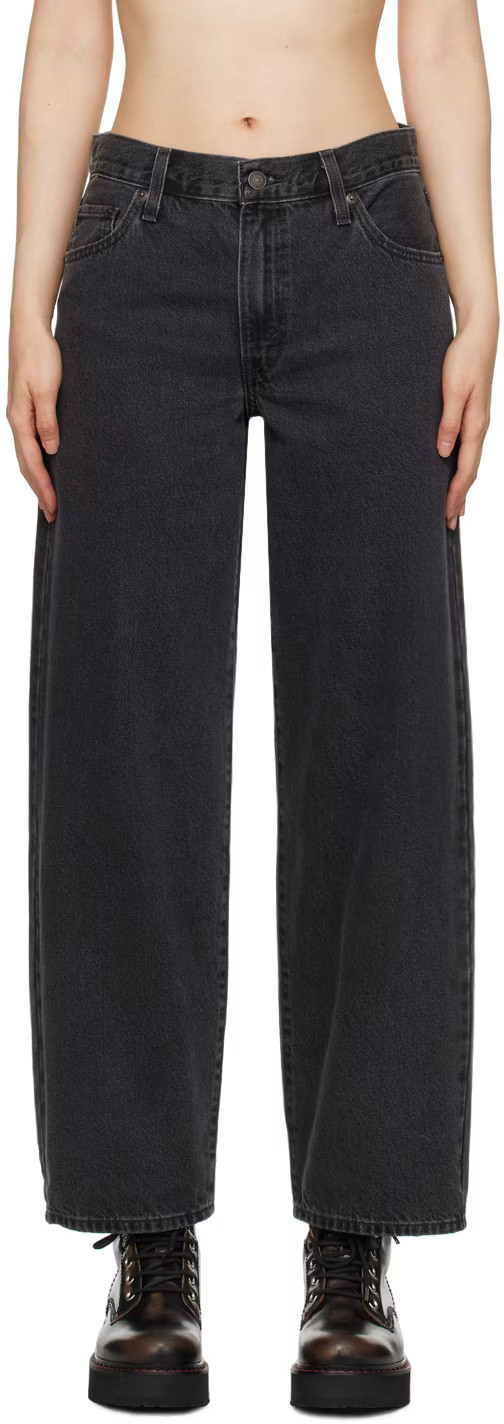 Black Baggy Dad Jeans | SSENSE