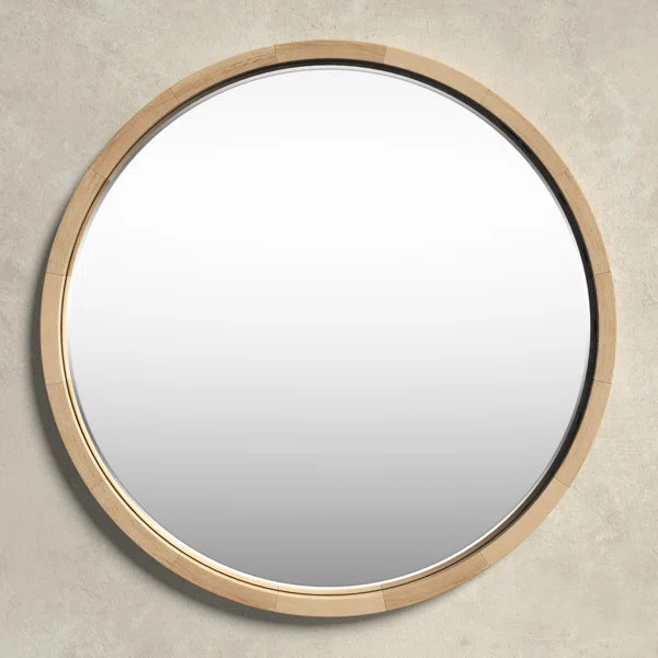 Glover Round Solid Wood Wall Mirror | Wayfair North America