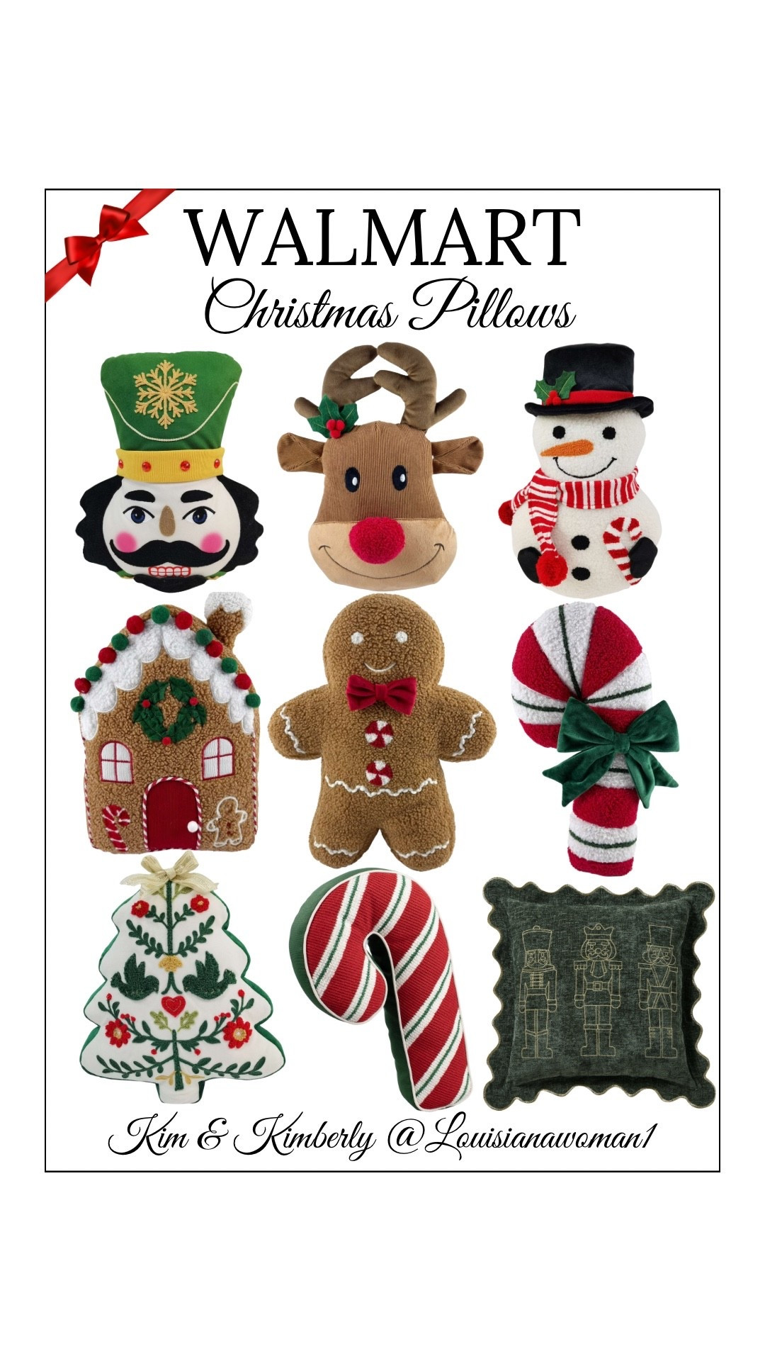 🎄Whimsical Christmas Throw Pillows! #whimsical #Christmas #throwpillows #pillows #festive #nutcracker #reindeer #snowman #gingerbreadhouse #gingerbreadman #candycane #Christmastree 

#LTKHoliday #LTKSeasonal #LTKHome