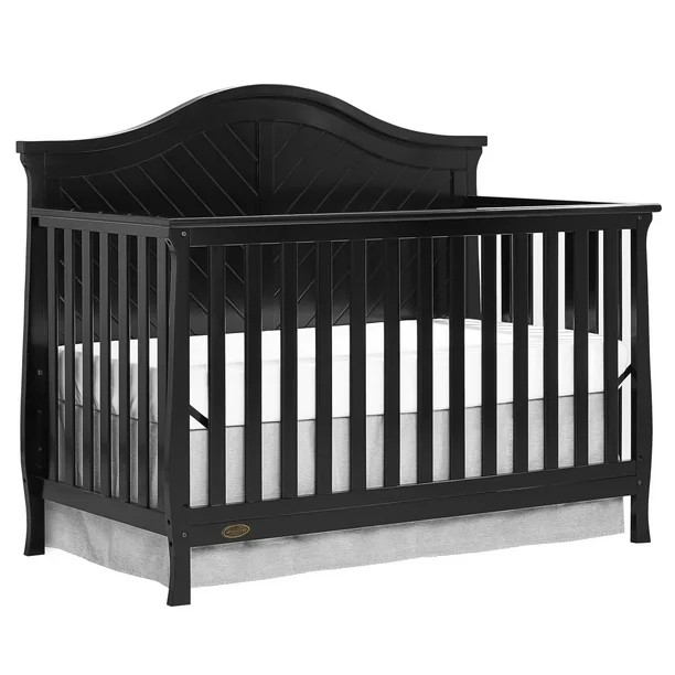 Dream On Me Kaylin 5-in-1 Convertible Crib, Black | Walmart (US)