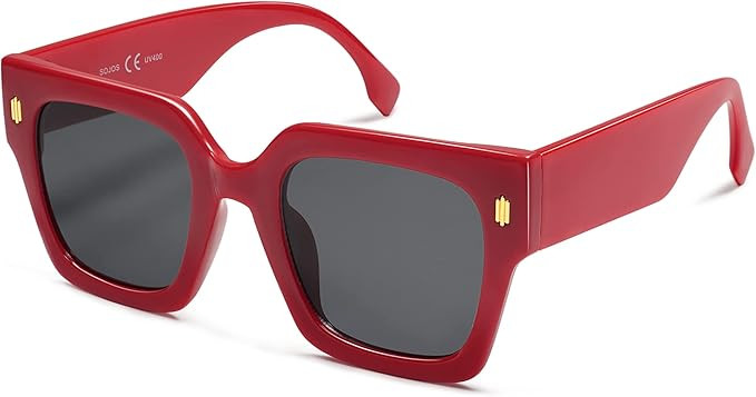 SOJOS Vintage Oversized Square Sunglasses for Women,Retro Womens Luxury Big Large Sun Glasses UV4... | Amazon (US)