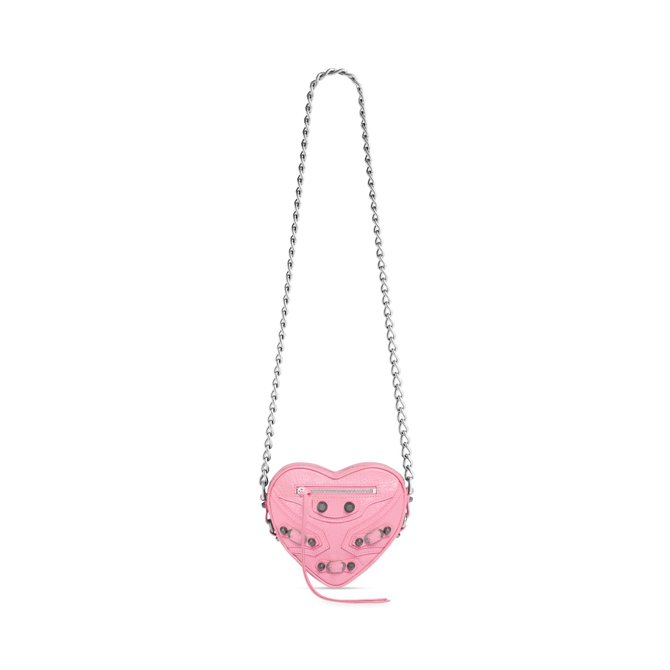 Balenciaga Le Cagole Heart Mini Bag Pink - Women's -Lambskin | Balenciaga