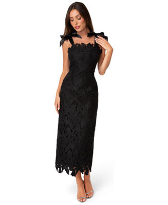 Women's Bow Strap Lace Midaxi Dress | Macy's