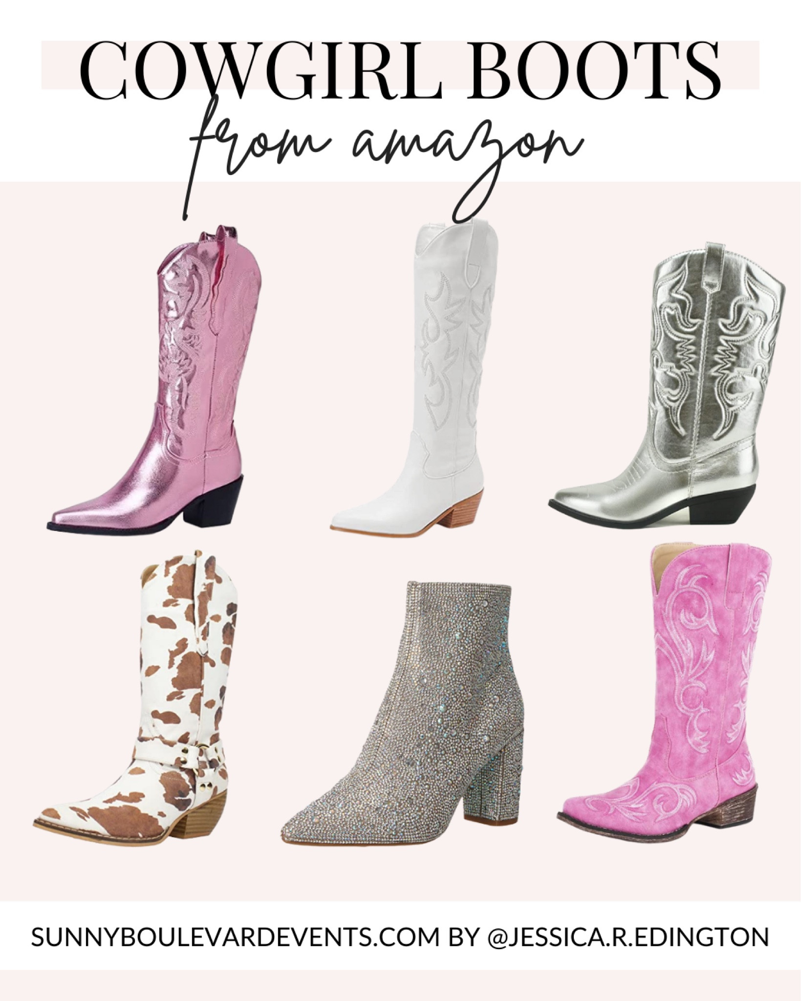 NASHVILLE BACHELORETTE PARTY SHOES FOR DISCO COWGIRL OR SPACE COWGIRL THEMES Nash bachelorette party, Bachelorette outfits, bachelorette party, Nashville bachelorette, Nashville bride, Nashville outfits, bride outfit, silver boots, metallic boots, metallic western boots, sequin boots, sequin shoes, sparkly shoes, white western boots, shoes with sequins, western shoes, pink disco cowgirl outfits, bride's last disco, country concert outfit ideas, cowgirl outfits, fun western looks, cow print boots, amazon fashion finds, amazon must haves, amazon influencer, found it on amazon, amazon outfit ideas, affordable bachelorette outfits, pink party outfits, sparkly party looks, bachelorette finds, bachelorette outfits, Amazon Nashville finds, Nashville ootd, Nashville outfits, Nashville clothing, girls night, GNO, White boots, white cowgirl boots, metallic cowgirl boots, pink metallic, sparkly cowgirl boots, rhinestone cowgirl boots, cream or beige cowgirl boots, tall cowgirl boots with sparkles. Last Disco, Disco Cowgirl, Space Cowgirl, retro cowgirl, pink western cowgirl, let's go girls

#LTKstyletip #LTKunder100 #LTKshoecrush