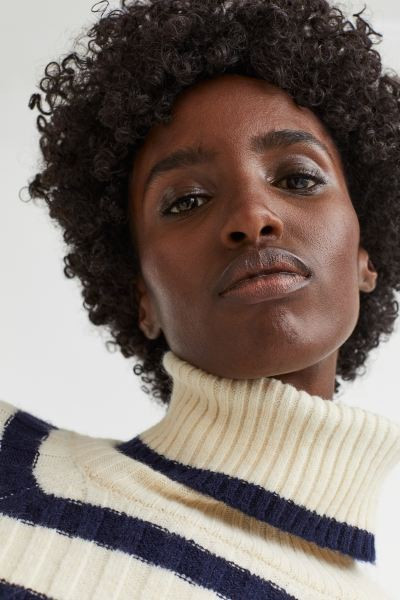 Rib-knit polo-neck jumper | H&M (UK, MY, IN, SG, PH, TW, HK)
