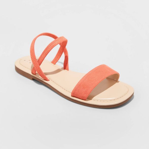 Women's Emerson Elastic Ankle Strap Sandals - A New Day™ | Target