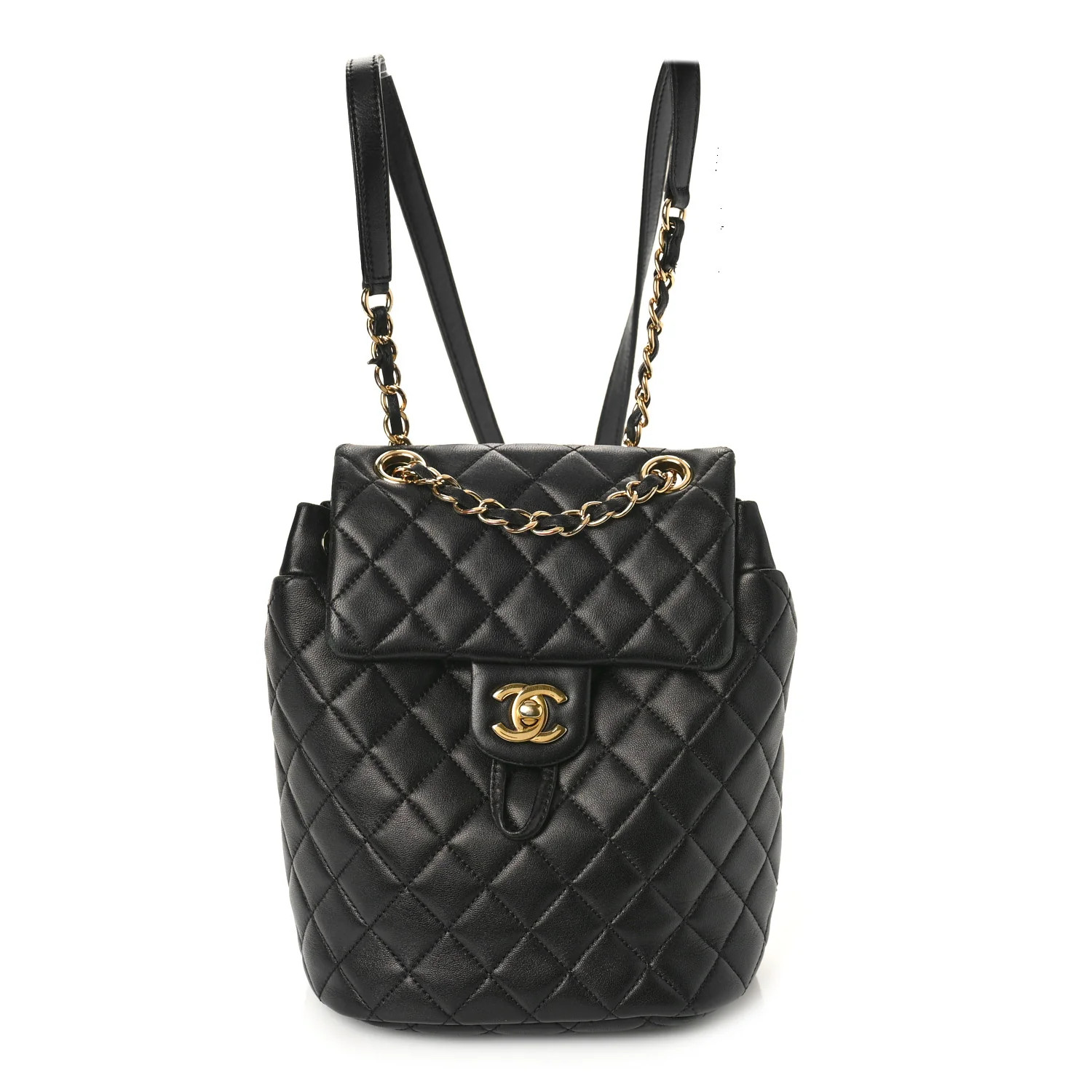 CHANEL Calfskin Quilted Mini Urban Spirit Backpack Black | FASHIONPHILE (US)