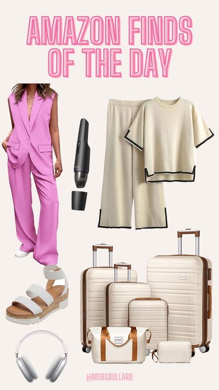 Amazon deals | Amazon finds | Amazon two piece pink summer set | Amazon viral sweater set | Amazon travel | Amazon luggage set | Apple AirPods Max on sale 

#LTKSaleAlert #LTKFindsUnder100 #LTKSeasonal