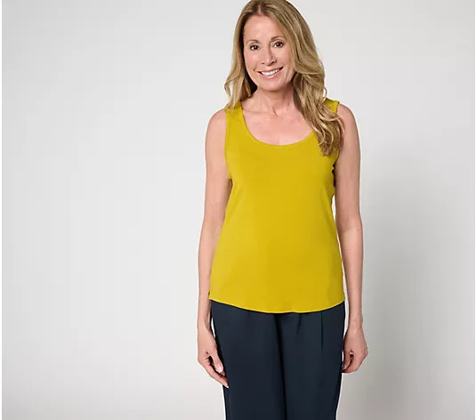 Carla Rockmore Collection Scoop Neck Knit Tank - QVC.com | QVC