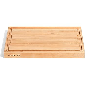 Made In Cookware | Butcher Block | Maple Wood | Thick Charcuterie Board with Side Handles | Craft... | Amazon (US)
