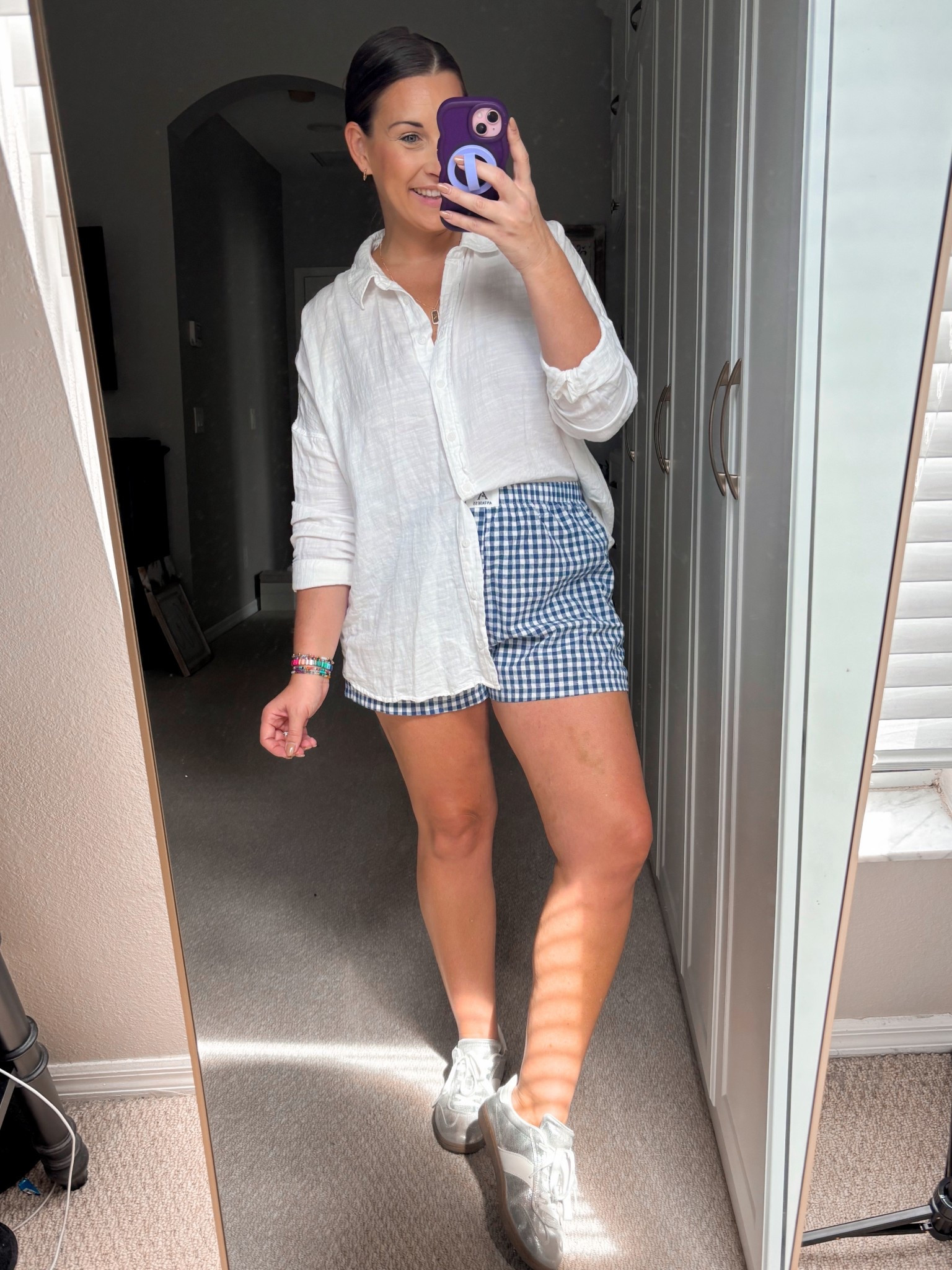 Casual outfit- styled these boxers for fall with a button down 💙🍁

Top- medium 
Shorts- large 

#LTKFindsUnder50 #LTKMidsize #LTKStyleTip