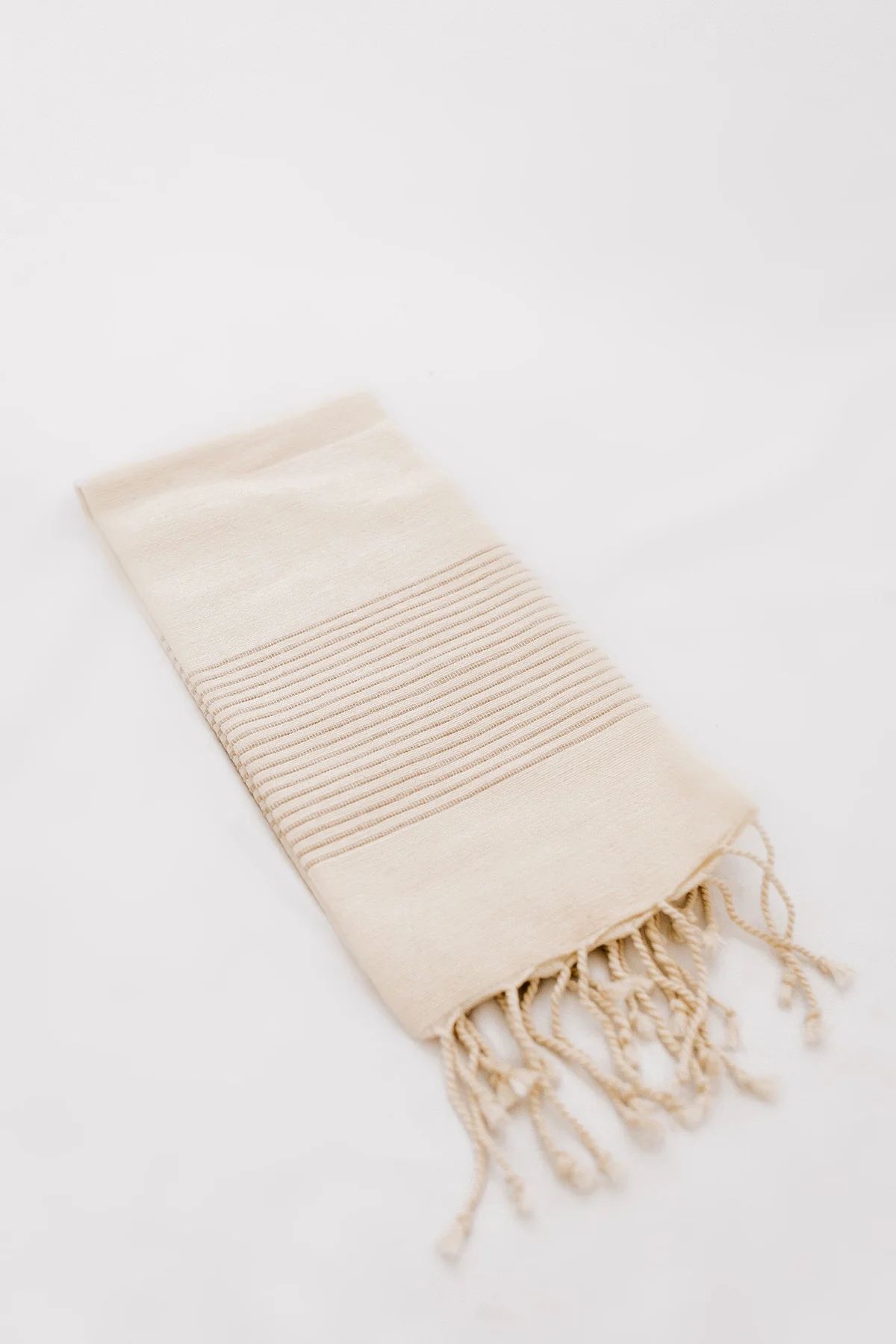 Alfie Fringed Stripe Tea Towel | THELIFESTYLEDCO