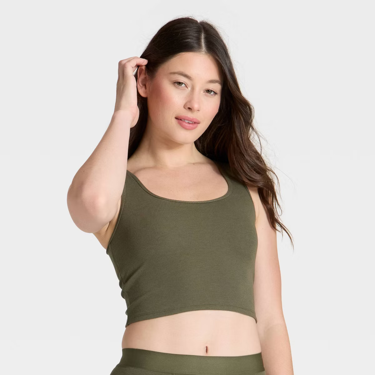 Women's Cotton Blend Ribbed Cropped Tank Top - Auden™ | Target
