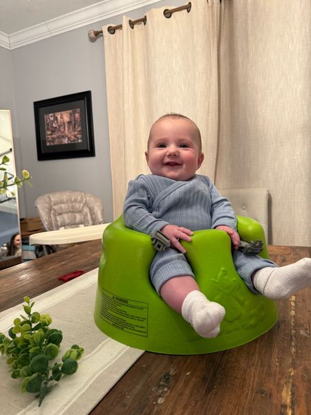 Happy baby in his new seat!! 

#LTKbaby