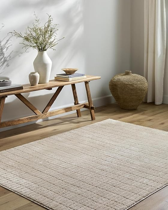 Livabliss x Our PNW Home Cascade Minimalist Striped Area Rug, 9'2" x 12', Light Brown | Amazon (US)