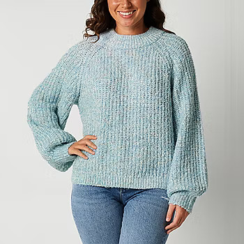 a.n.a Womens Mock Neck Long Sleeve Pullover Sweater | JCPenney