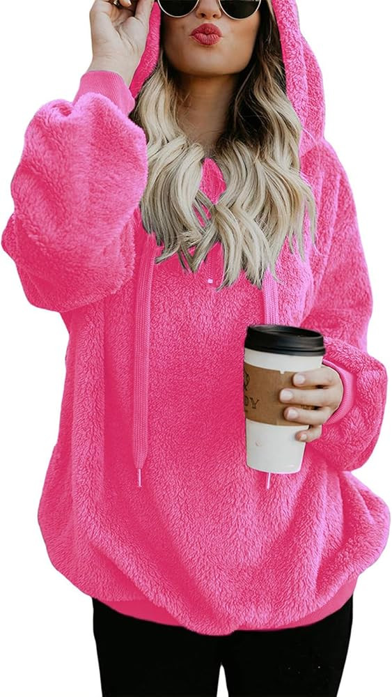 American Trends Oversized Sweatshirts for Women Athletic Womens Sherpa Hoodie Fluffy Women's Hood... | Amazon (US)