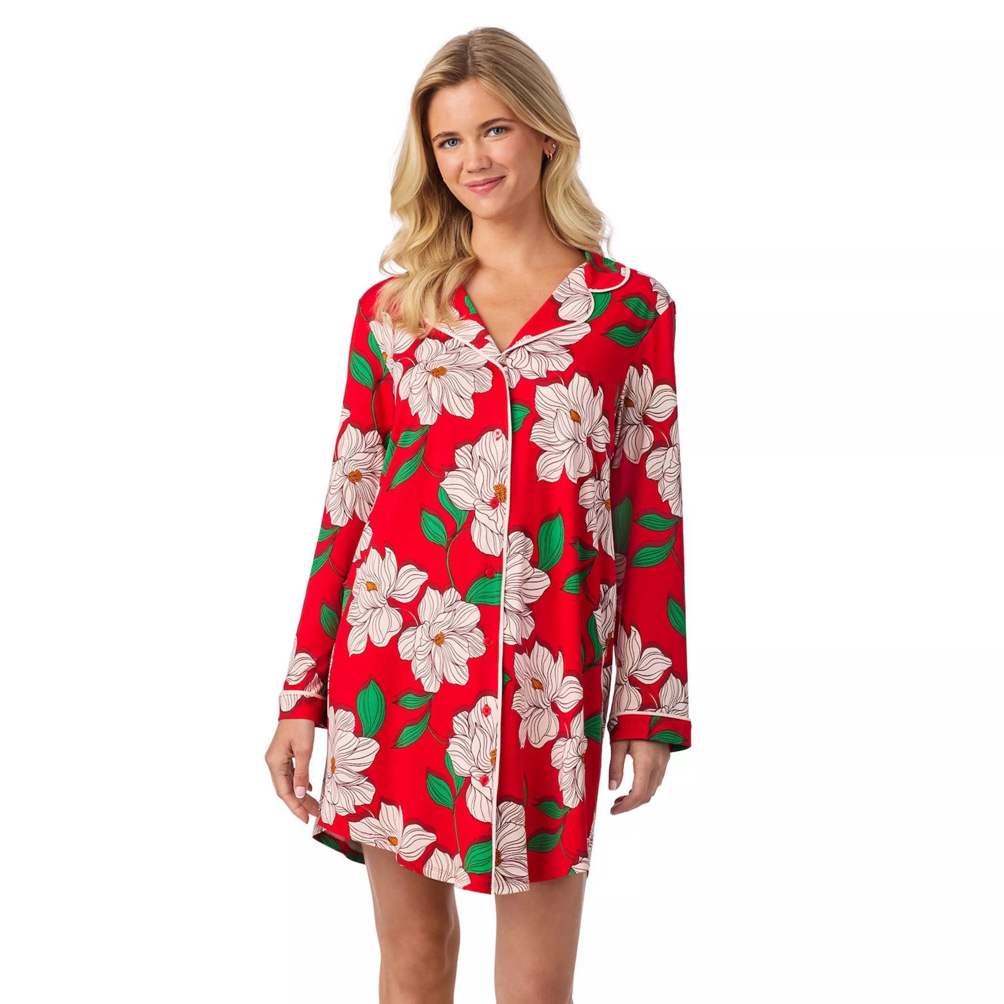 Women's Draper James Cozy Long Sleeve Sleepshirt | Kohl's