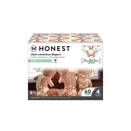 The Honest Company Club Box Clean Conscious Diapers Spring Seasonal Size, Catching Rainbows, 60 Coun | Walmart (US)